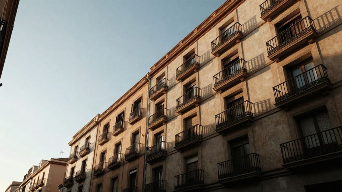 Illustrative image: balconies of a generic residential building with a clear sky in the background