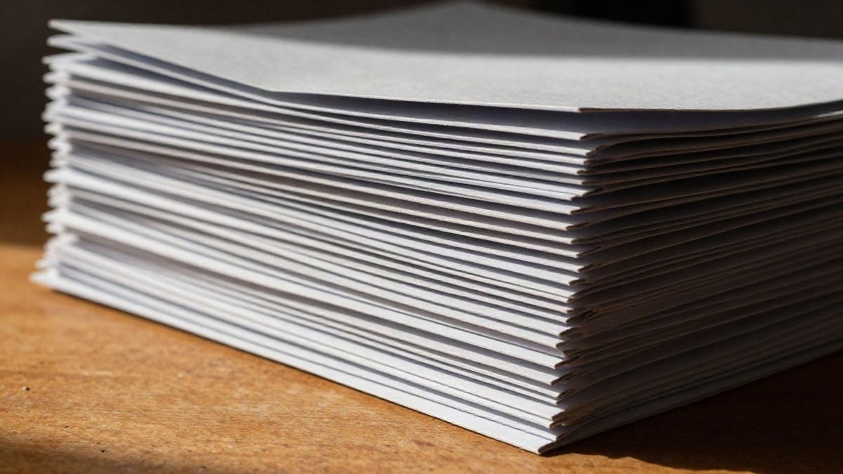 Illustrative image: a pile of grey folders on a wooden table with dramatic side lighting