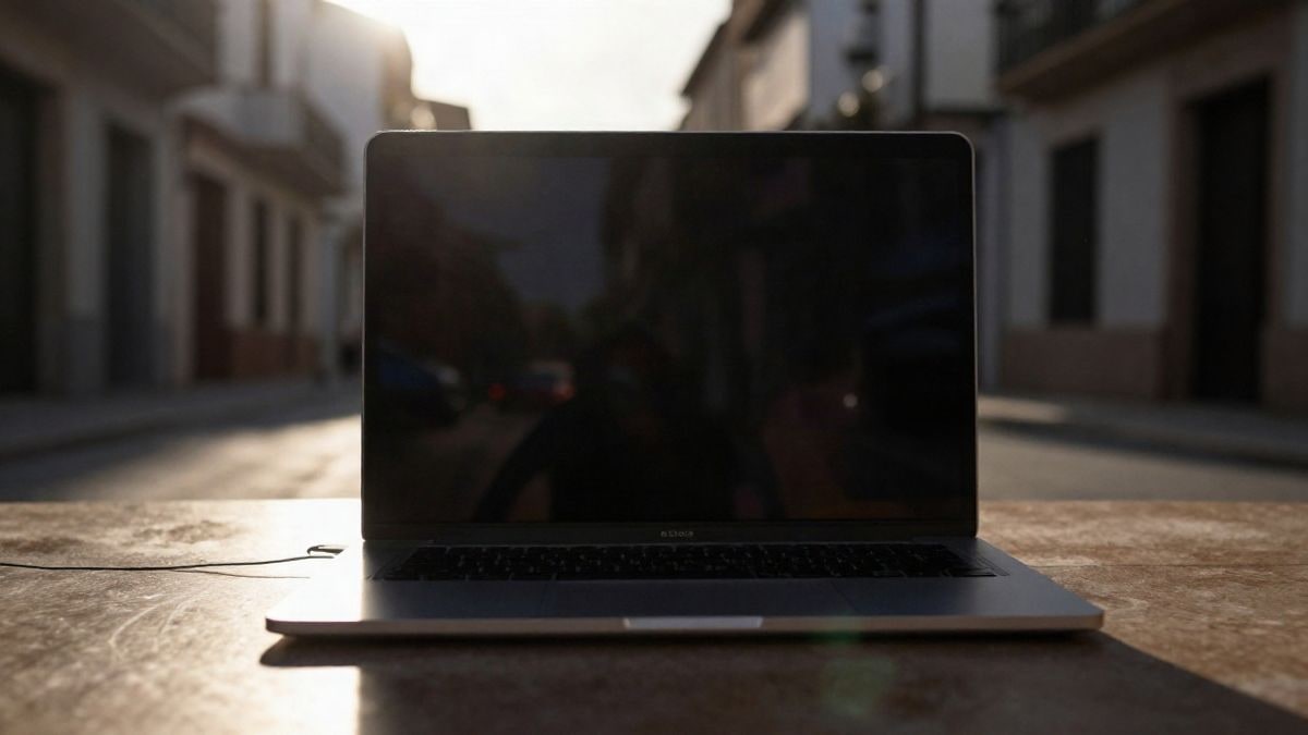 Imagen ilustrativa: un teléfono móvil sobre una mesa de madera al atardecer, iluminado en contraluz