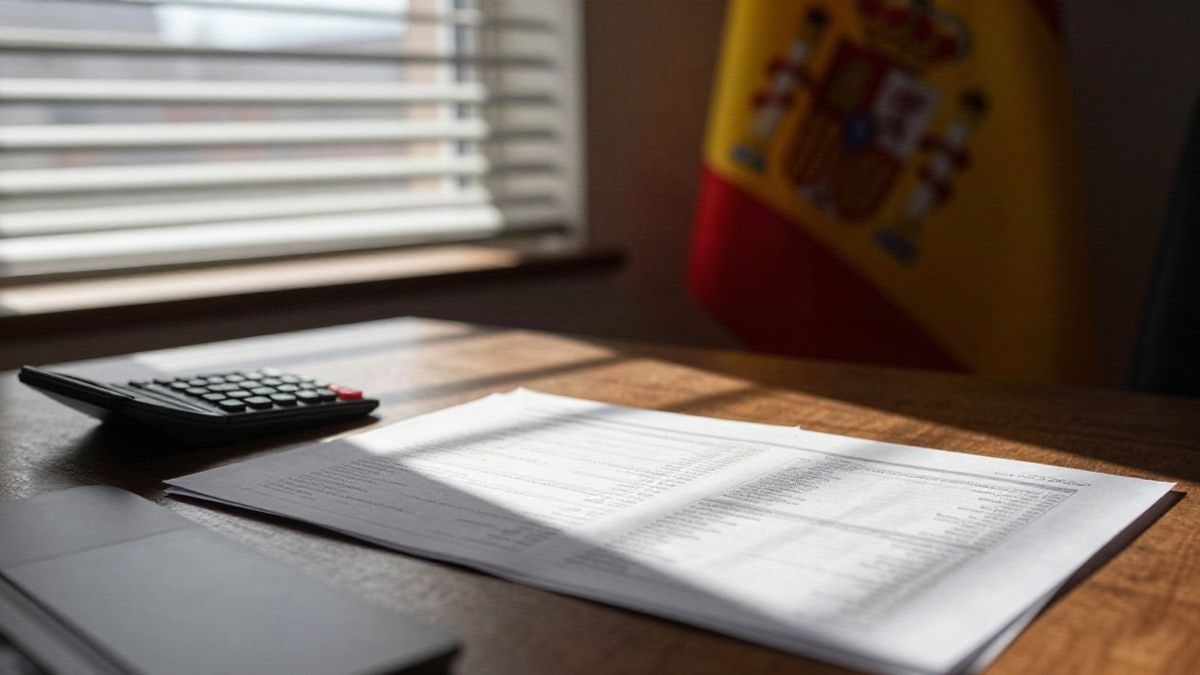 Imagen ilustrativa: escritorio con informes económicos y calculadora junto a una ventana