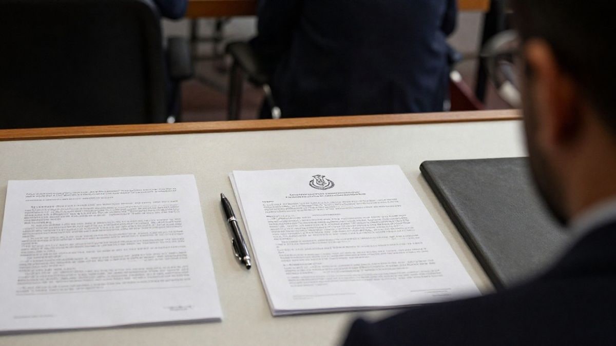 Imagen ilustrativa: vista cenital de un escritorio con documentos oficiales y una carpeta, simbolizando la aprobación de una subvención